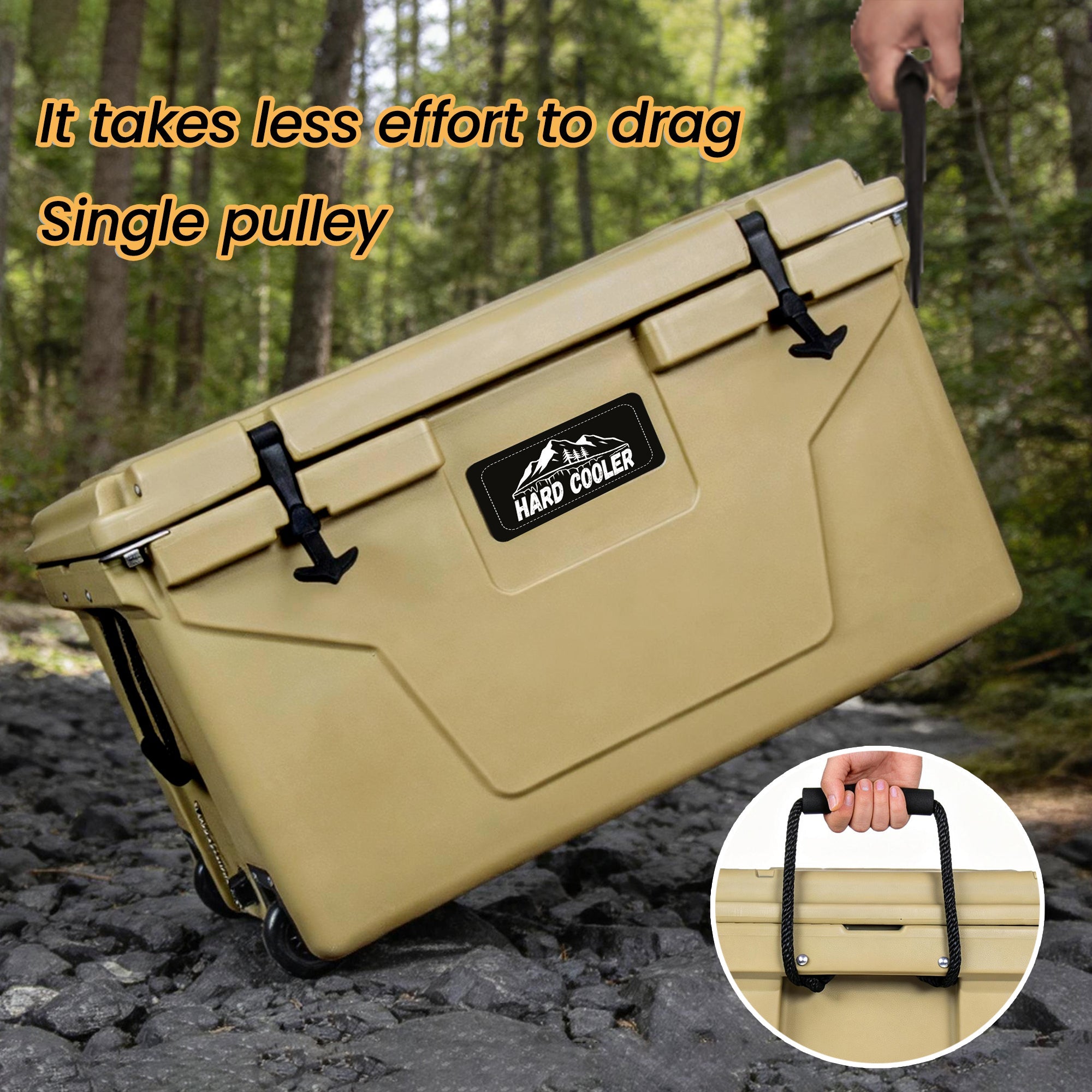 Experience the Great Outdoors with the 85 Quart Khaki Cooler